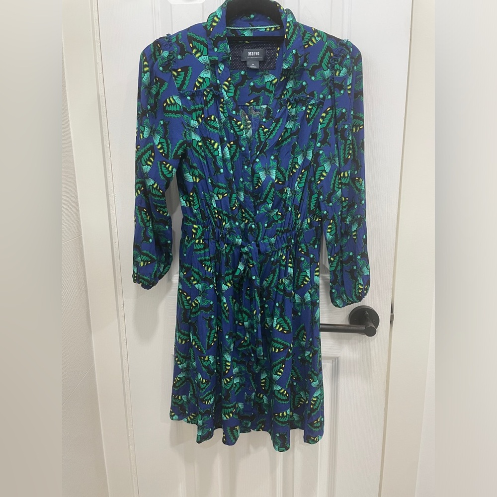 Maeve butterfly shirt dress from Anthropologie SP